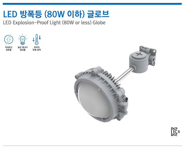 LED 방폭등 (80W 이하) 글로브